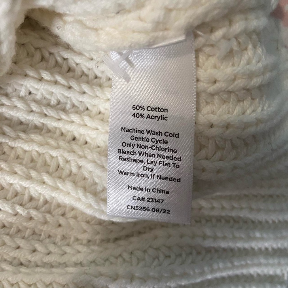 Cream Cozy Knit Henley Pullover Sweater - Picture 8 of 8